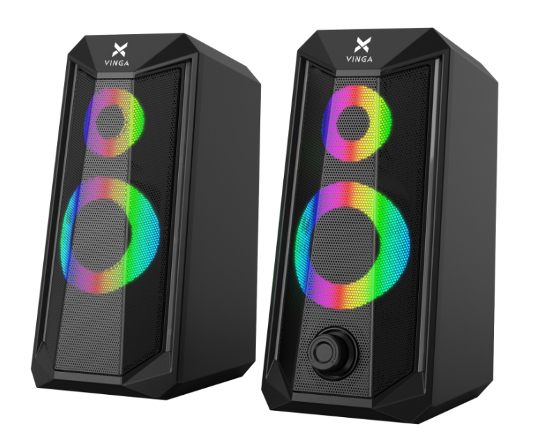 Акустична система Vinga SP-200 LED USB Black фото №5