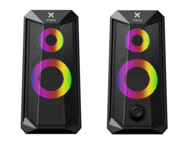 Акустична система Vinga SP-200 LED USB Black