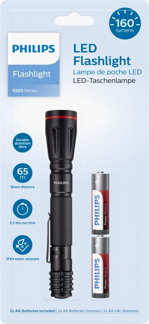 Ліхтарик Philips SFL1001P (IPX4, 160 люмен, до 65 метрів, 2хАА) фото №2