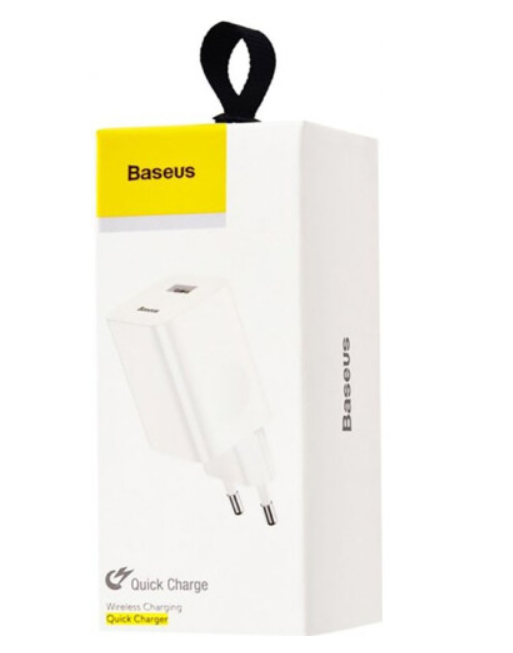 СЗУ Baseus Home Charger 1USB QC3.0 12V/2A White фото №2