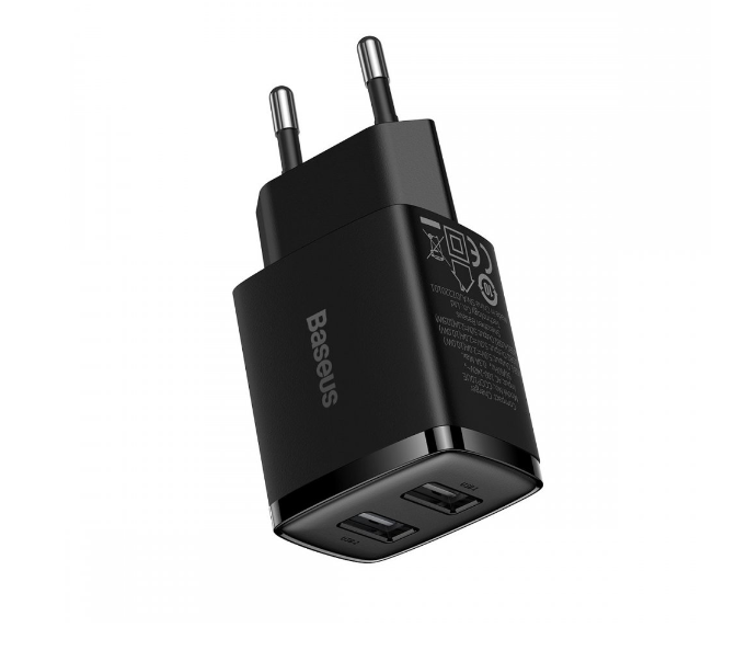 МЗП Baseus Compact Charger 2U 10.5W EU Black