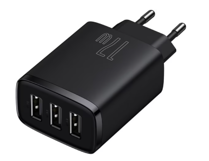 МЗП Baseus Compact  Charger 3U 17W EU Black
