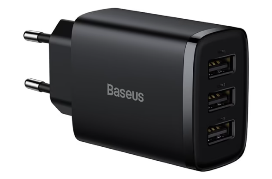 МЗП Baseus Compact  Charger 3U 17W EU Black фото №2
