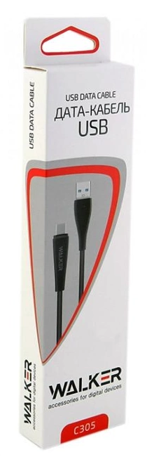 Walker USB cable C305 micro black фото №2