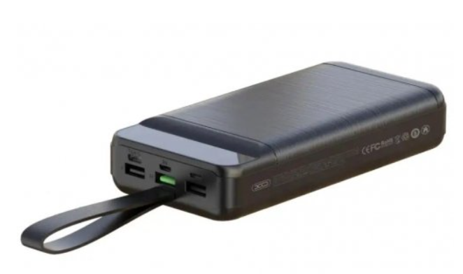 Мобільна батарея XO PR156 3USB Type-C QC&PD3.0 22.5W 30000mAh Black фото №2
