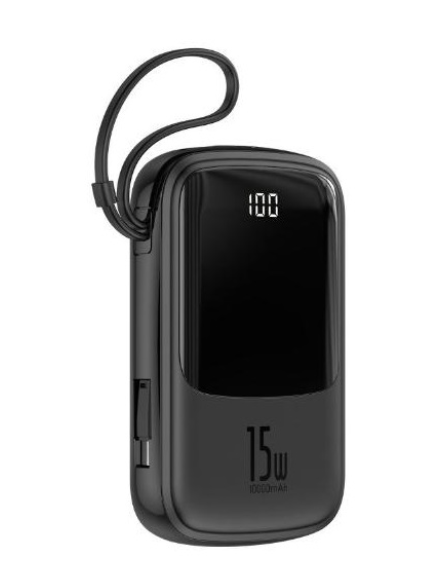 Мобільна батарея Baseus Qpow 10000mAh 15W Black (PPQD-A01) фото №2