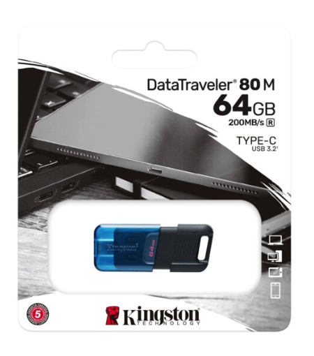 Флешка Kingston USB 3.2 DT 80 64GB Type-C