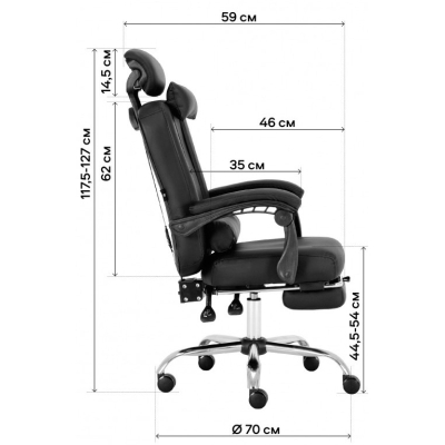 Офісне крісло GT Racer X-8003 Black фото №12