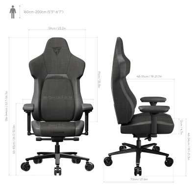 Геймерское кресло TX3 Core Loft Black (TEGC-2056101.11) фото №10