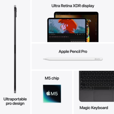 Планшет Apple iPad Pro 13" M5 Wi‑Fi 256GB with standard glass - Silver (MDYK4TY/A) фото №8